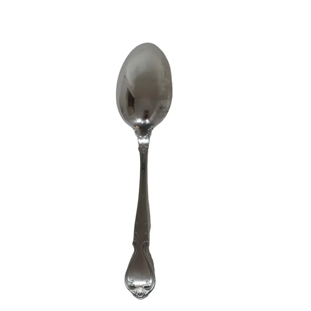 Vintage Lyons Queen Fancy Serving Spoon and Gravy Ladle Stainless Steele 1970s